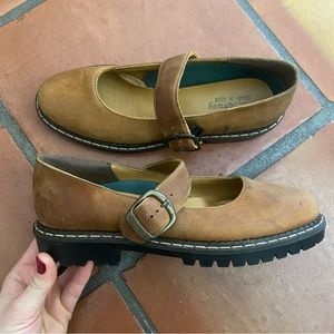 Vintage Leather D. B. Norway Chunky Sole Mary Jane W 7.5